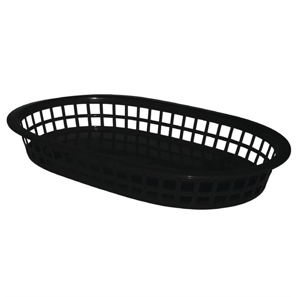 Olympia ovale Servierkörbe Kunststoff schwarz (6 Stück) Produktbild 