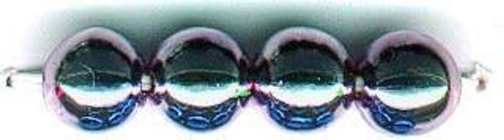 Glorex Metallic Perlen 8 mm 15 Stück silberfarben