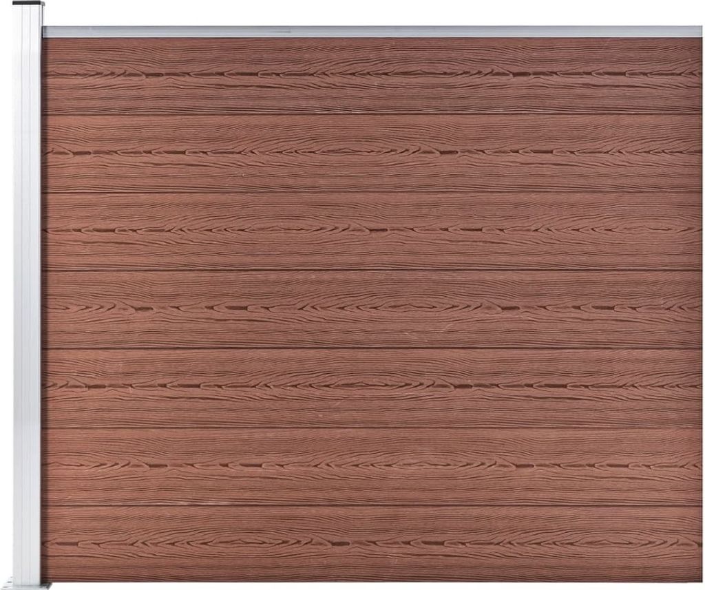"2026 Promotion" Gartenzaun - Zaunelement WPC 175x146 cm Braun - Metallzäune CC1299