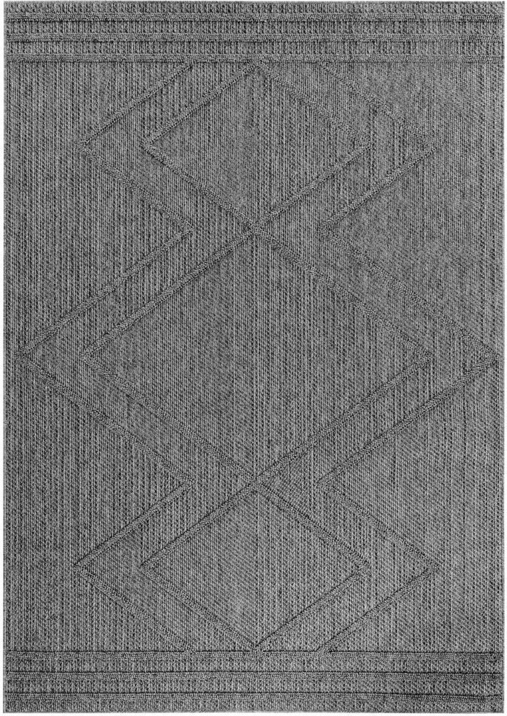 Outdoor Teppich Piero rechteckig, Farbe: Grau, Größe:200x290 cm