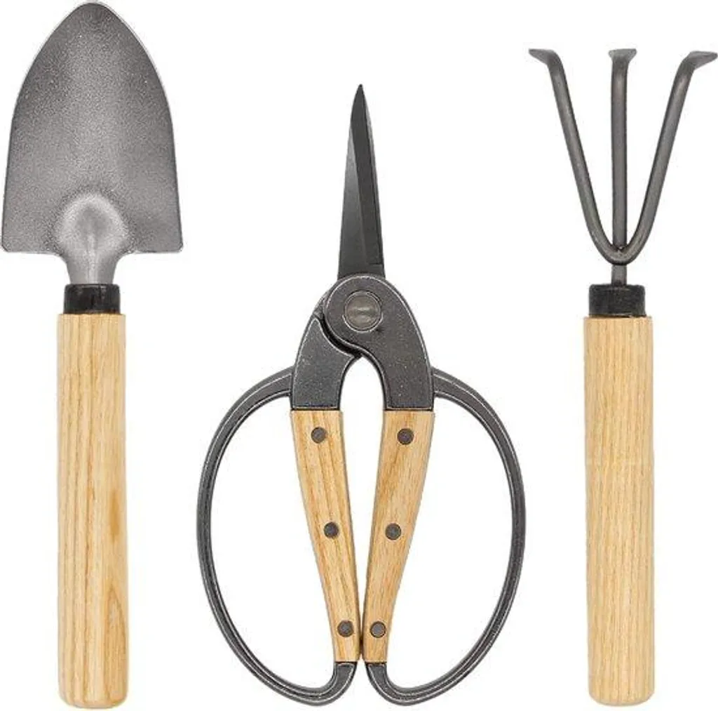 Kit outils bonsaï 3 pièces avec ciseaux, mini-houe et pelle de précision