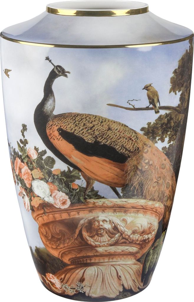 Goebel Melchior de Hondecoeter Pfau im Schlosspark Vase