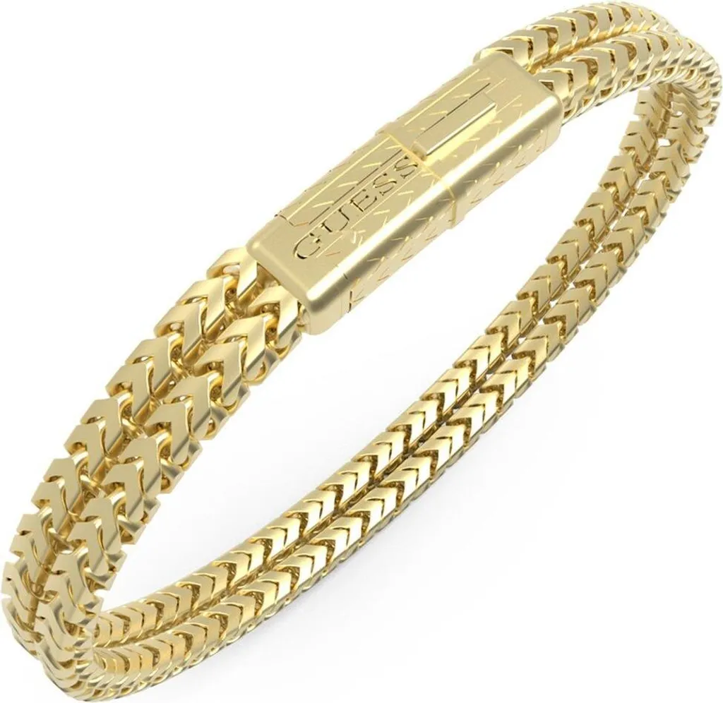 Guess JUMB05030JWYGS Bracciale Uomo Oro - Collezione Urban Style