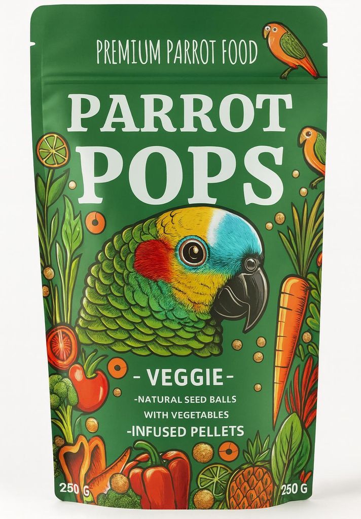 Parrot Pops VEGGIE -Big Parrot - Pokarm: ziarno z warzywami Zdjęcie produktu 