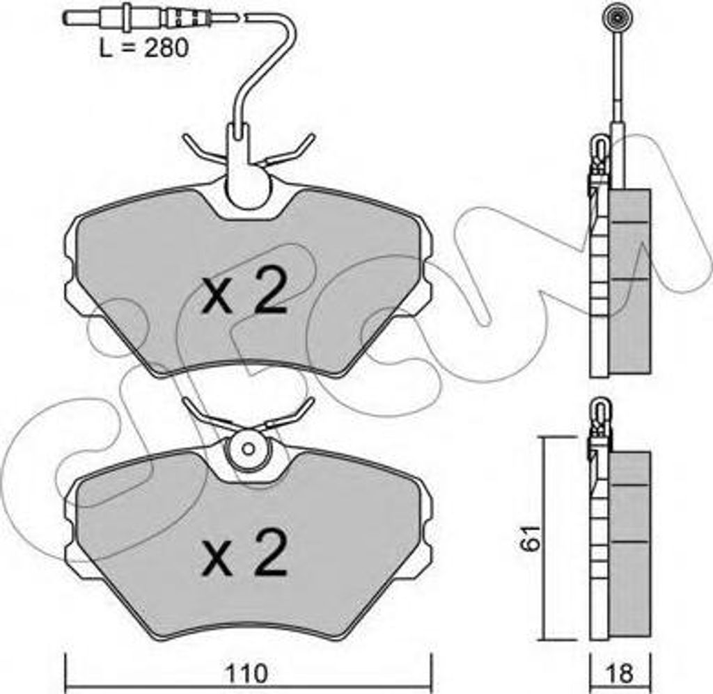 CIFAM Bremsbeläge Satz Vorne Bremsklötze für RENAULT LAGUNA I (B56, 556) 822-106-0