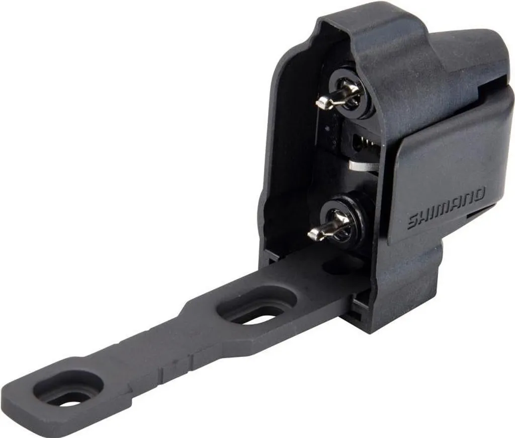 Fixation pour batterie vélo Shimano - Support externe court noir robuste
