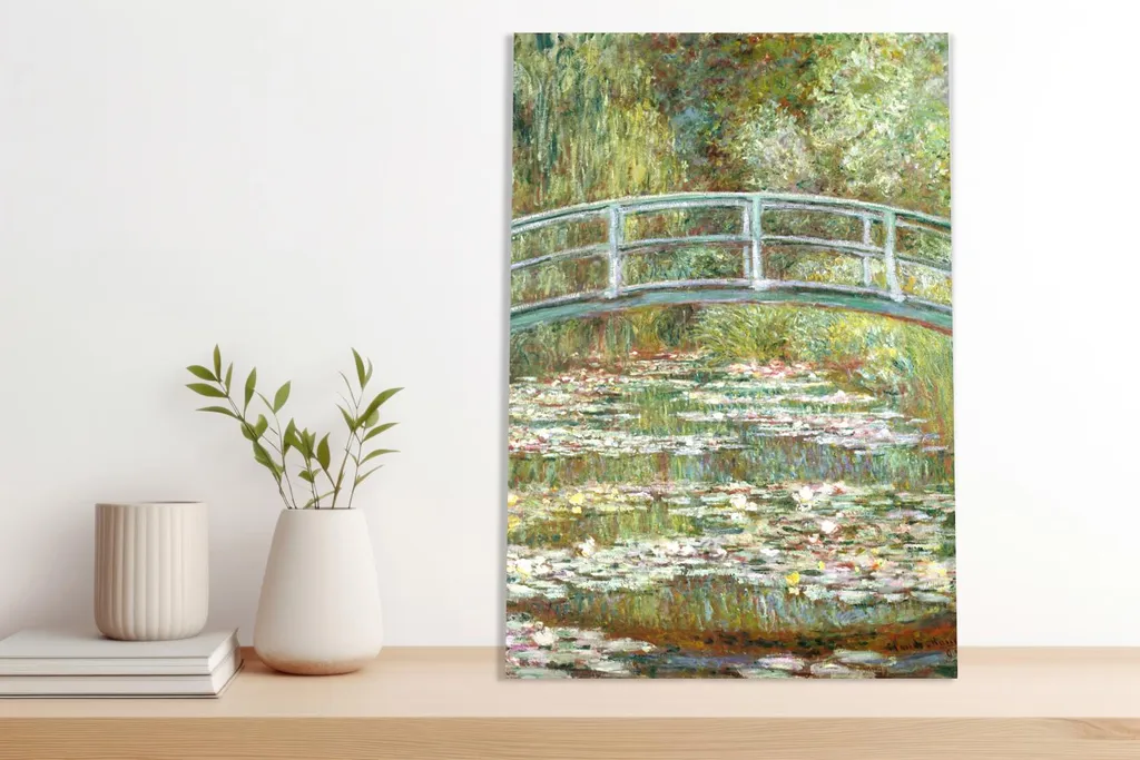 Décoration Murale Impressionnisme Monet Pont et Nénuphars 70 x 100 cm