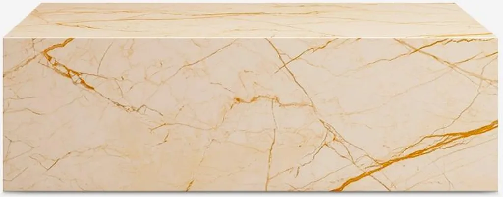 Table basse Mahner 90x50x28 cm effet marbre facile d'entretien salon