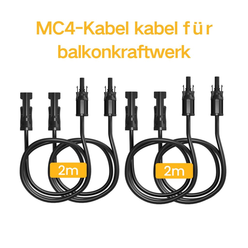 Powerness  Solarpanel-Verlängerungskabel mit MC4-Stecker - Produktbild 