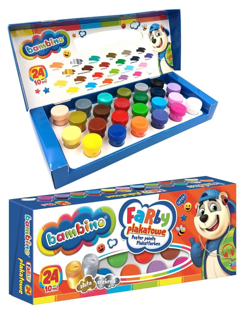 Bambino Posterfarben 24 Farben, 10 ml Produktbild 