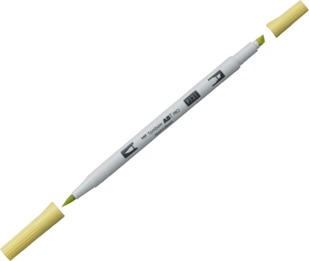 Dual-Fasermaler ABT Pro Keilspitze/Pinselspitze Alkoholbasis lemon lime Packung mit 3 Stück