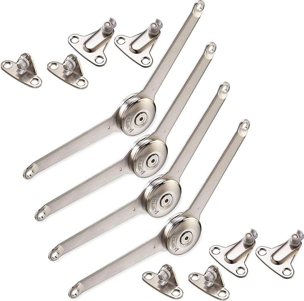 Kesseböhmer 4 x Duo Forte Klappenhalter einstellbar 75 - 110° für Klappenhöhe: 200 - 700 mm inkl. Montageanleitung