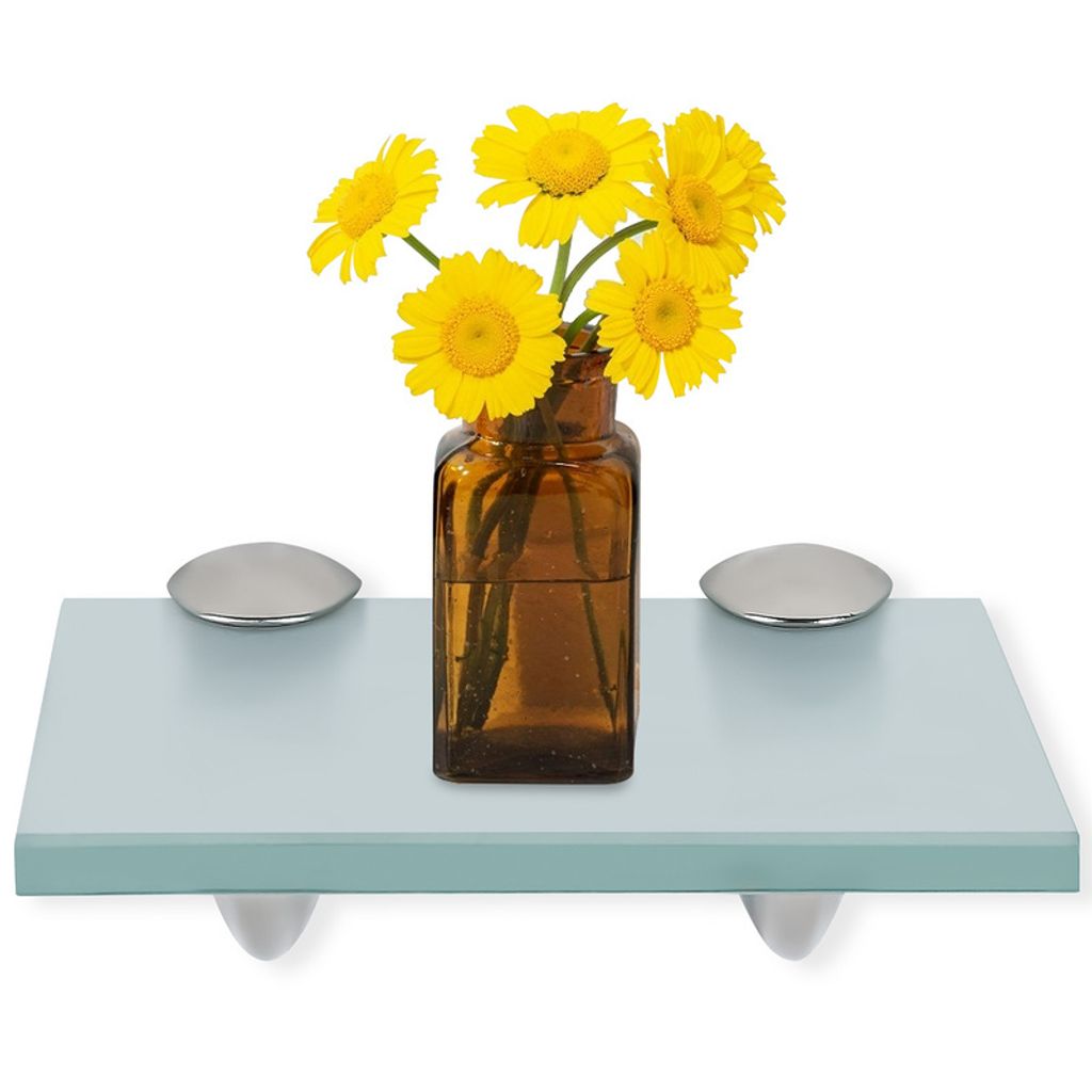 Jopassy Glasregal 20x10x0,8 cm mit Halterung Glasboden Produktbild 6