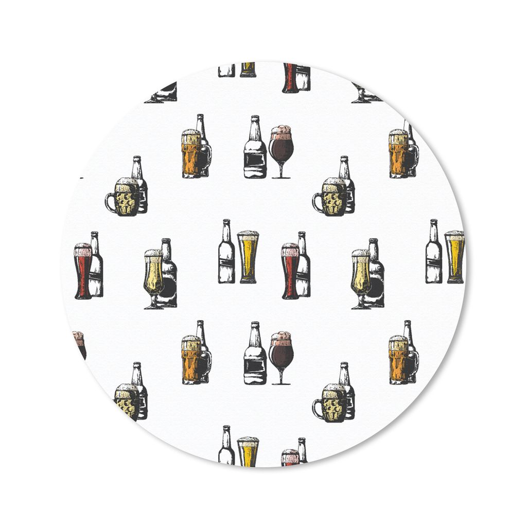 MuchoWow Mauspad Mousepad Bier - Glas - Kartusche 20x20 cm - Mousepads - Maus Mat - Pad - Mausunterlage - Schreibtischmatte