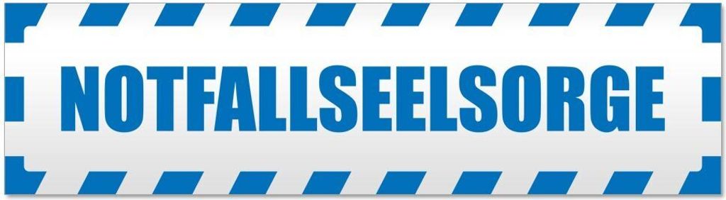 Kiwistar Notfallseelsorge gestreift Magnetschild Schild magnetisch - 60cm Blau - Magnetfolie für Auto PKW Kfz