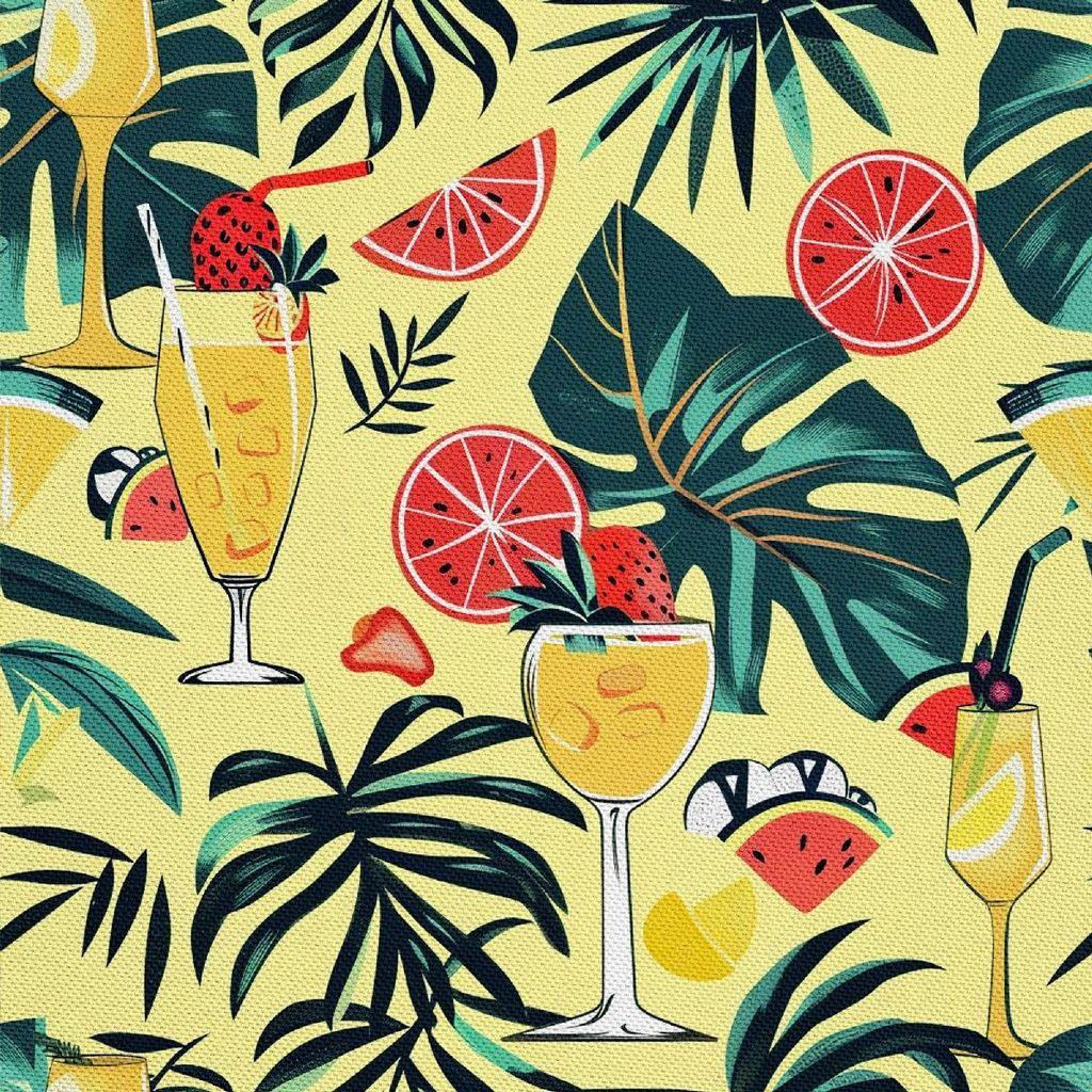 OUTDOOR DEKOSTOFFE OXFORD - Motiv Cocktail | DX8811