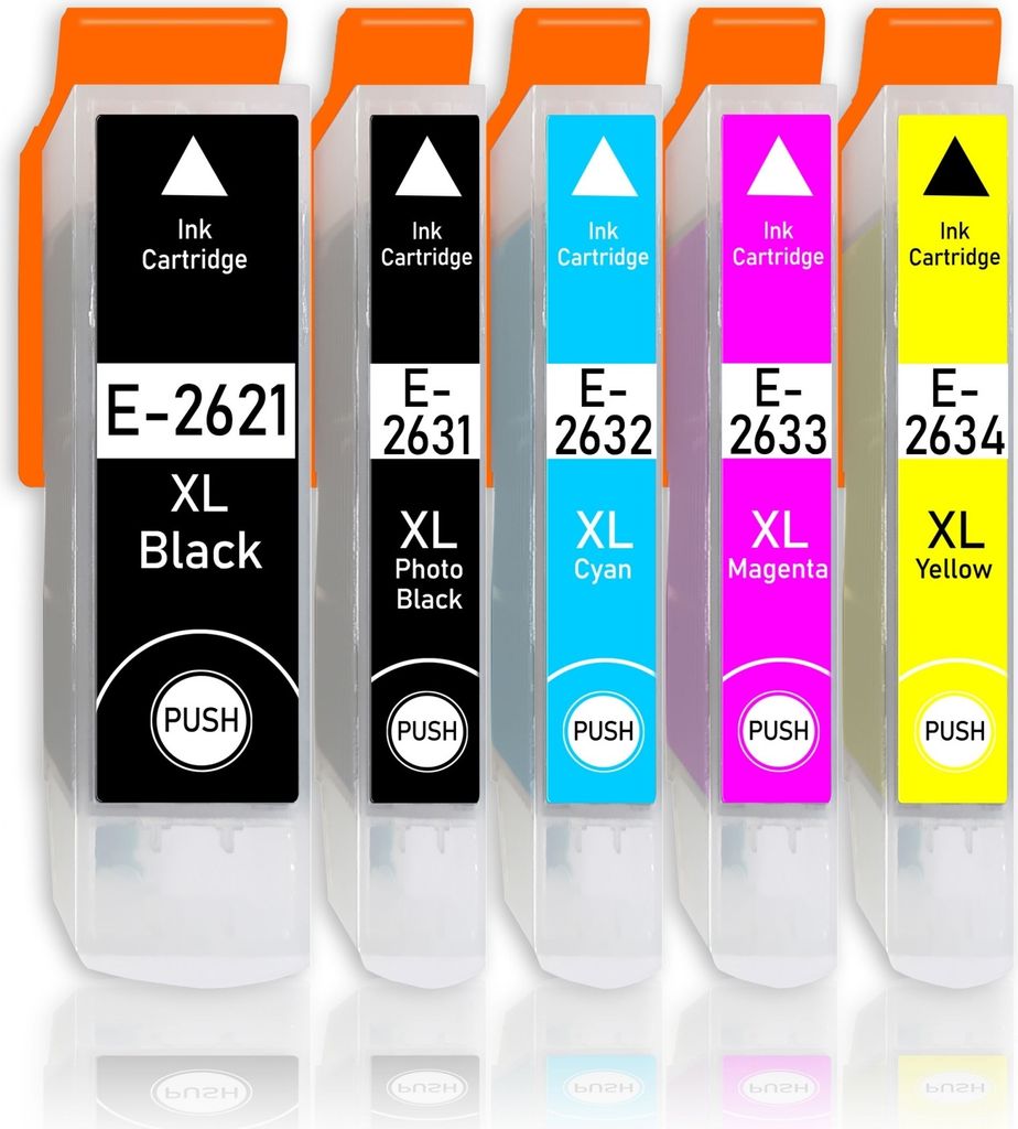 5er Pack Druckerpatronen 26 26XL kompatibel mit Epson XP-710