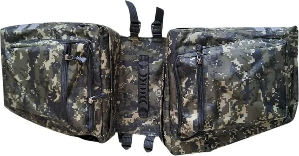 Sacoche arrière double pour porte-bagages de vélo 25L Noir Résistant