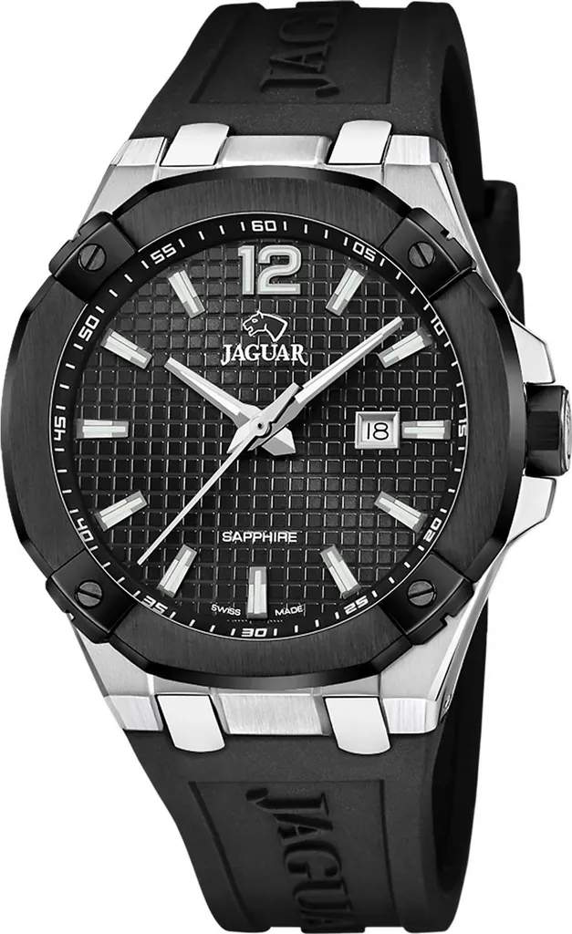 Montre Jaguar J1019/2 Silicone Noir Durable et Étanche pour Hommes