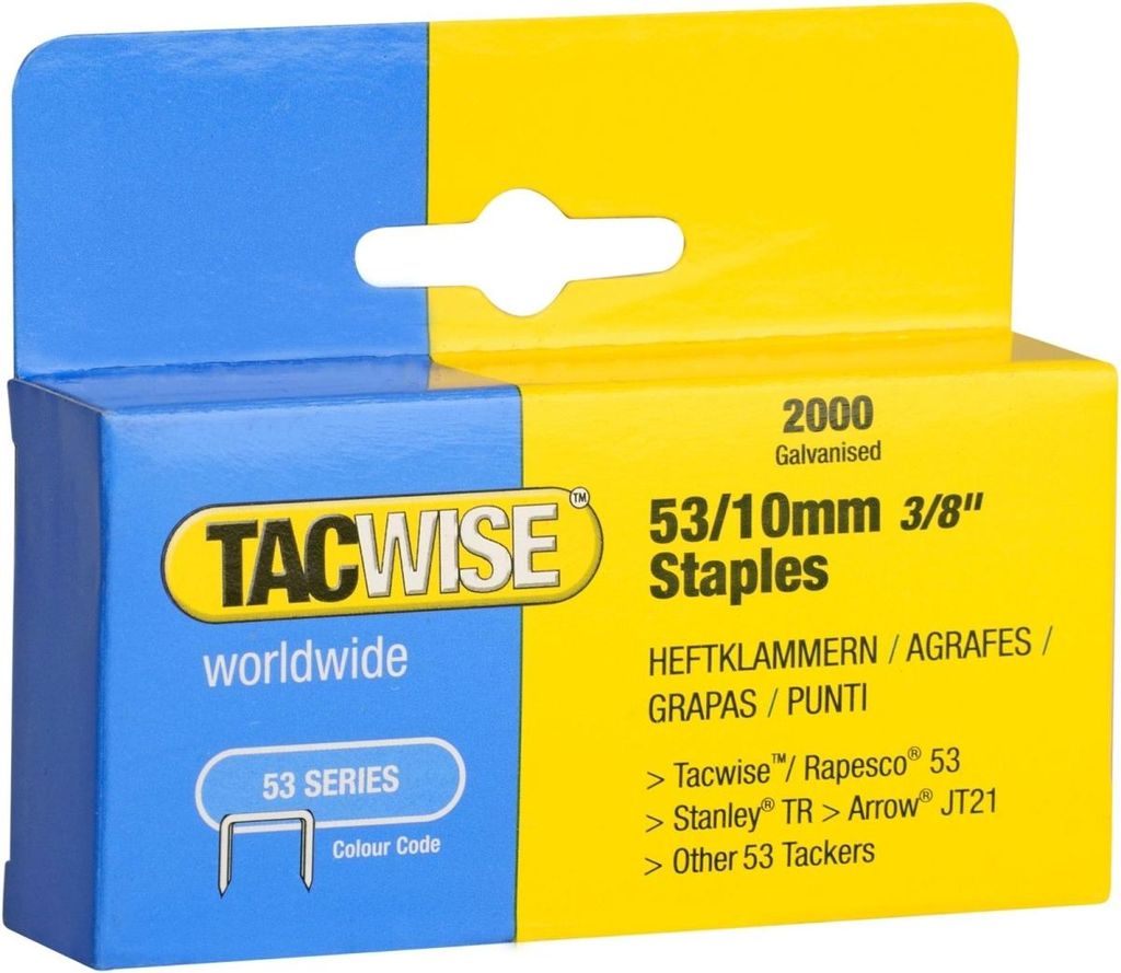 Heftklammern 53/10mm verzinkt VE=2000 Stück Produktbild 