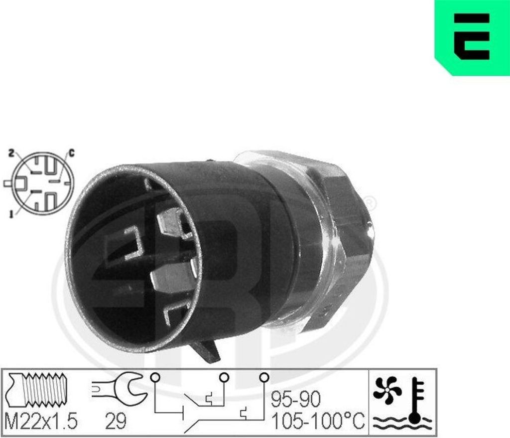 ERA 330217 Temperaturschalter Kühlerlüfter Thermoschalter für OPEL Calibra A (C89) Vectra A Limousine (J89) Frontera A SUV (U92) Vectra A CC (J89)