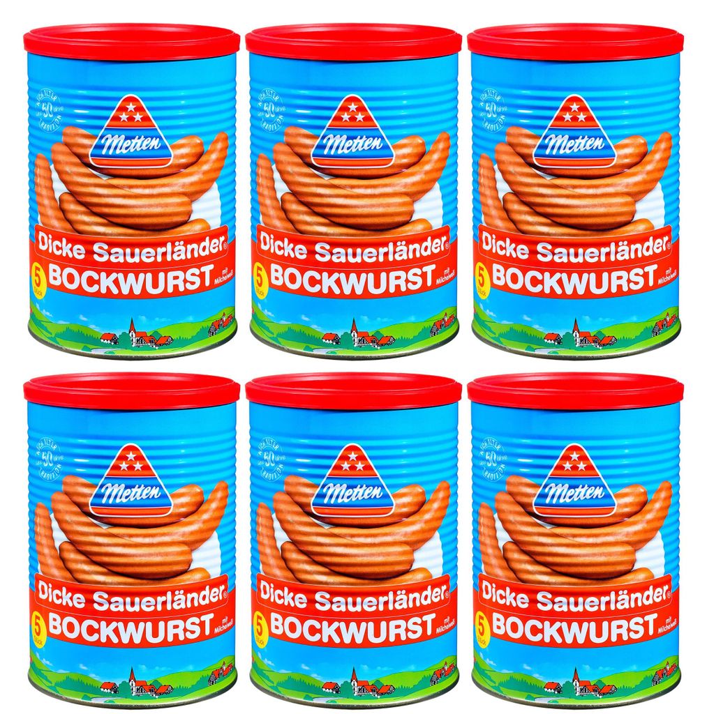 Metten Dicke Sauerländer - Bockwurst  (6x5x100g) 3kg Produktbild 