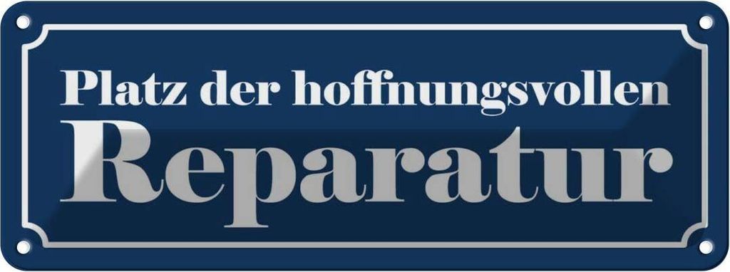 vianmo Blechschild 10x27 cm Platz der hoffnungsv. Reparatur Auto Garage Werkstatt