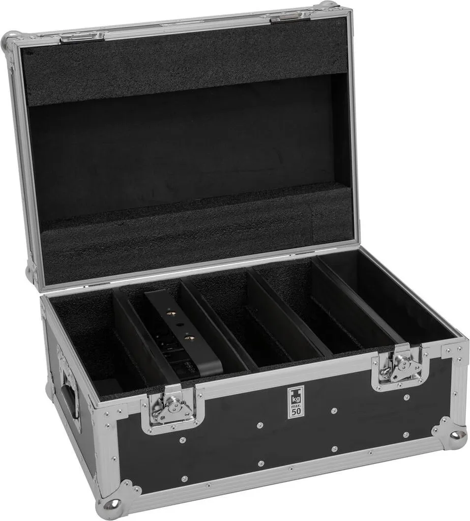 Flightcase Robuste pour 4 Projecteurs IP PIX Strobe avec Mousses sur Mesure