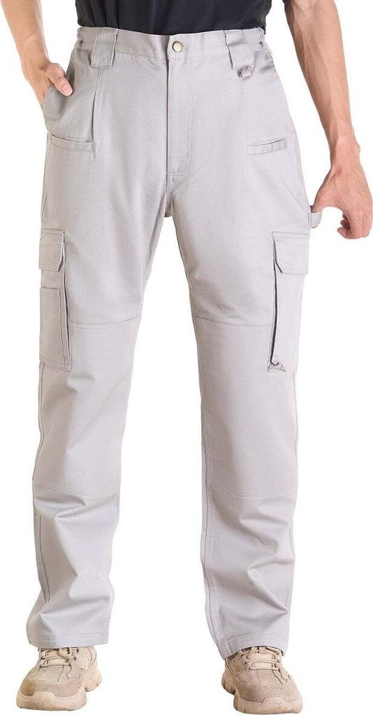 FR-Hose für Herren, 100 % Baumwolle, flammhemmende Cargohose mit mehreren Taschen und elastischem Bund, verstärkte reißfeste Nähte, ideal für ...