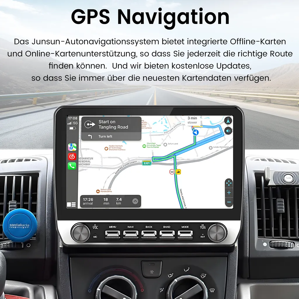 Radio Camper Ducato Android 15: CarPlay 10" per Jumper e Boxer - 9