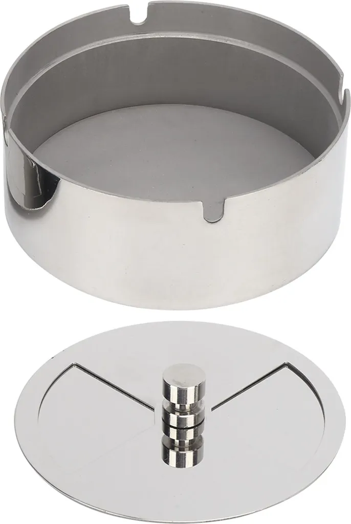 Cendrier de terrasse Inox coupe-vent résistant aux intempéries, 15cm - 5