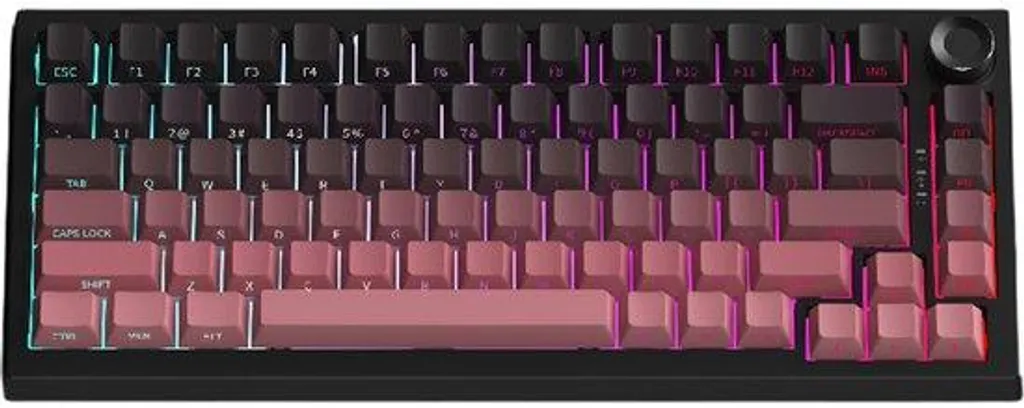 Combo clavier gamer mécanique et souris sans fil Hot-swap RVB Noir/Rose