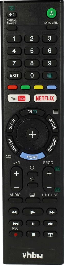 vhbw Fernbedienung kompatibel mit Sony Bravia KD-49X7000F, KD55X7000E, KD-55X7000E, KD-49X7000E, KD49X7000F Fernseher, TV - Ersatzfernbedienung