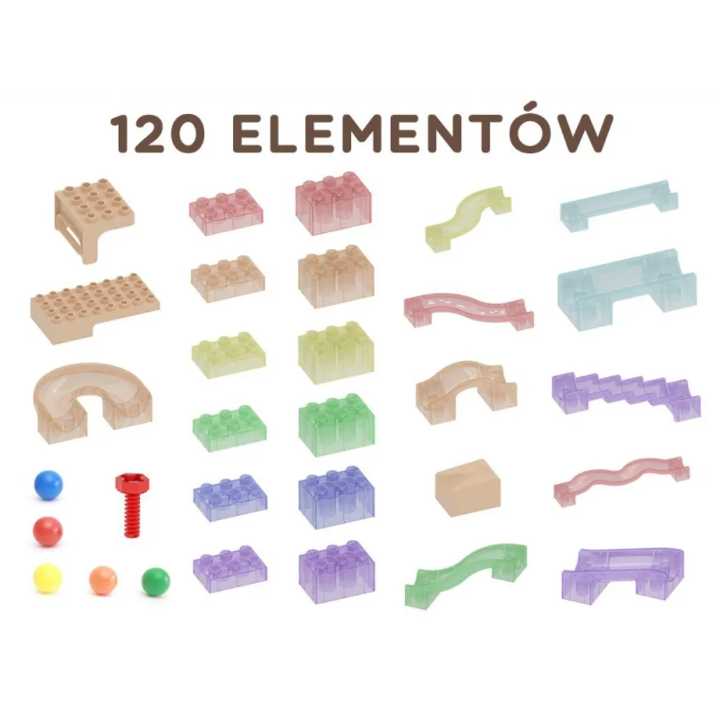 Jeu de Construction Circuit à Billes STEM pour Planche Murale 120 pcs