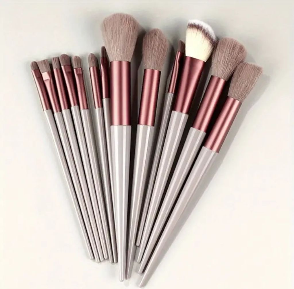 Classic Make-up Pinsel Set - 13-teilig in Braun für perfektes Make-up KP30546