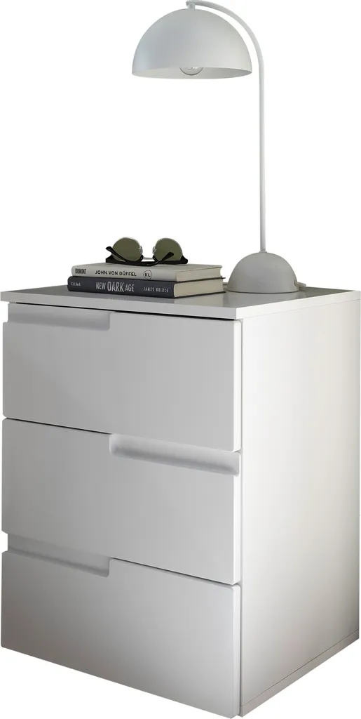 Table de chevet compacte Spice Blanc 46cm : gagnez de la place avec style