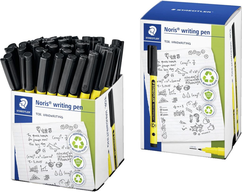 Staedtler Noris, Čierna, Jemná, Čierna, Žltá, Polypropylén Obrázok produktu 