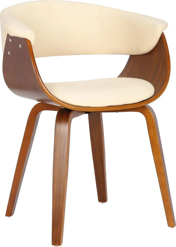 Chaise Bruce Crème : Revêtement Similicuir Facile d'Entretien et Design Chic