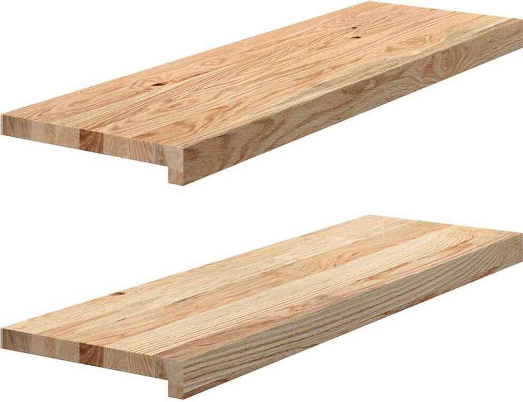 Fensterbänke 2 Stk. Unbehandelt 80x25x2 cm Massivholz Eiche