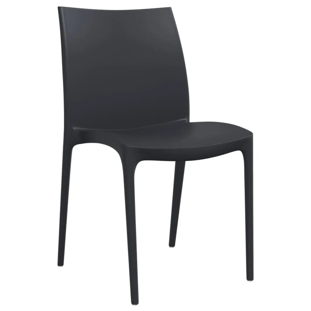 Chaises de terrasse en polypropylène anthracite 2 pcs durables et légères - 4