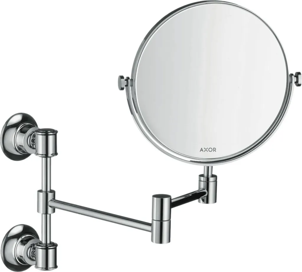AXOR Montreux 42090000 Miroir de rasage mural chromé avec bras extensible