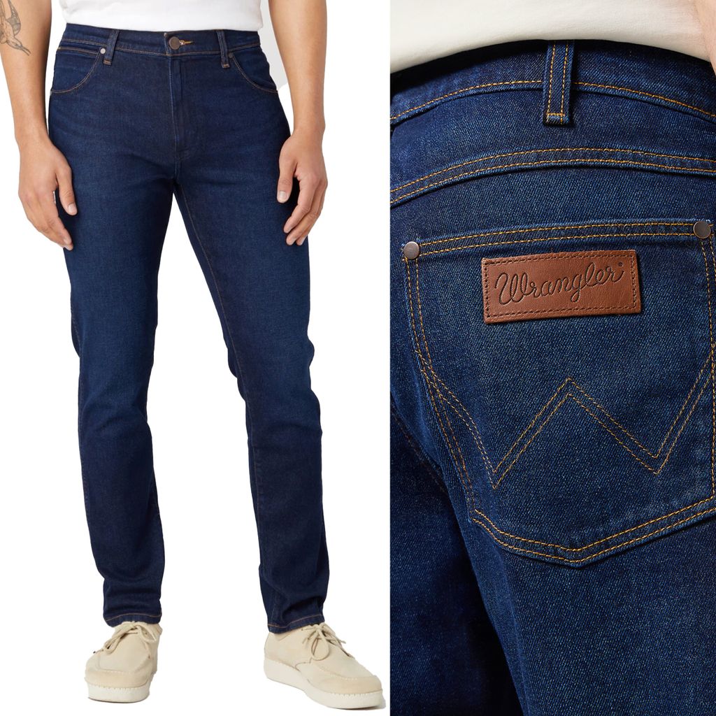 WRANGLER, Herren Jeanshosen, Slim fit, LARSTON, W38 L30, Blau, Jeans, baggyjeans, buggy