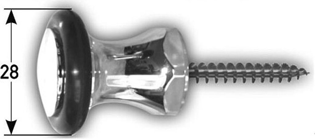Türstopper, für Bodenmontage, 28 mm Durchmesser-messingfarbend