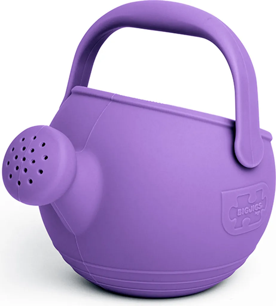 Arrosoir en silicone incassable Bigjigs violet pour jardin et plage