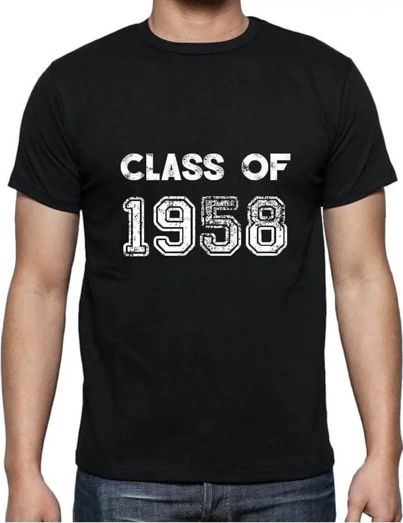 Herren Grafik T-Shirt Klasse von 1958 – Class Of 1958 – Geschenk 66. Geburtstag Jahrestag 66 Jahre Jubiläum 66 Jährige Mann Jahrgang 1958 Kur...