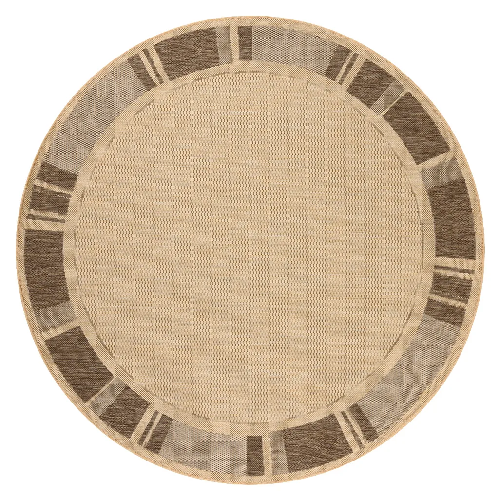 Tapis rond sisal 120 cm facile d'entretien pour salle à manger et entrée