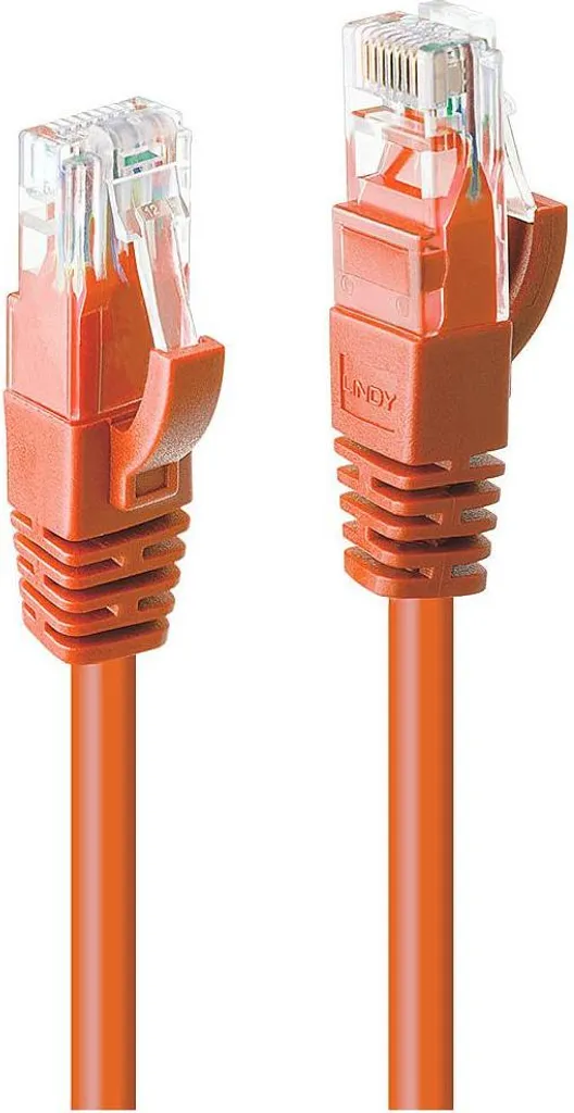 Lindy 48108 Patch Cable Cat6 U/UTP 2m Arancione - Ideale per Uffici