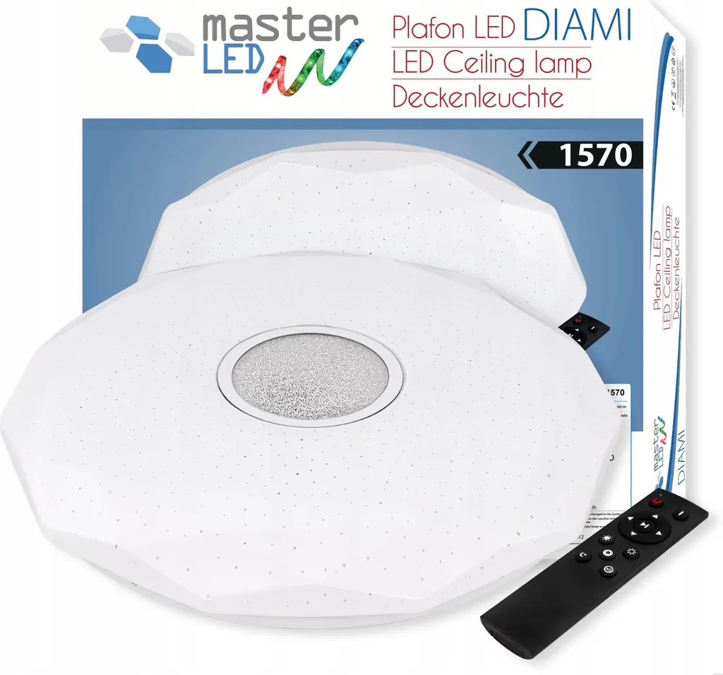 Plafonnier LED Pilot Diamond 24W IP20 design géométrique haute clarté