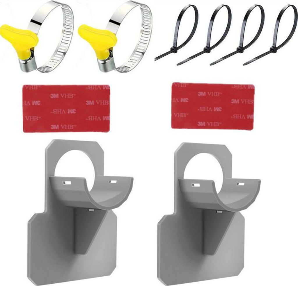 Set mit 2 Poolschlauchhalterungen - Poolschlauchzubehör mit Durchstoß-, Reiß- und Zugfestigkeit (30-37 mm)