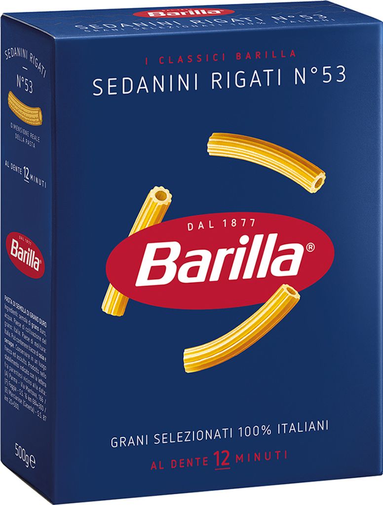28x Pasta Barilla - Sedanini Rigati N.53 - 500g - Produktbild 